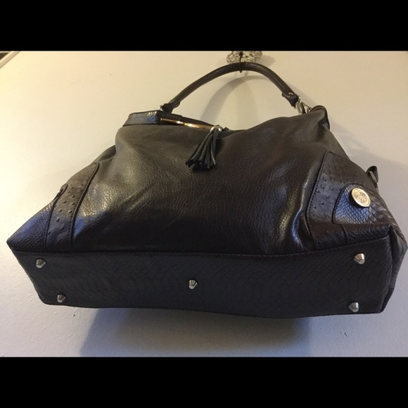 JOY MANGANO Brown Purse Bag Expandable New - Picture 2 of 6